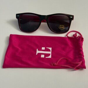 T Mobile Sunglasses Promo Sunglasses with Carry Bag Hot Pink Frames Black Lenses